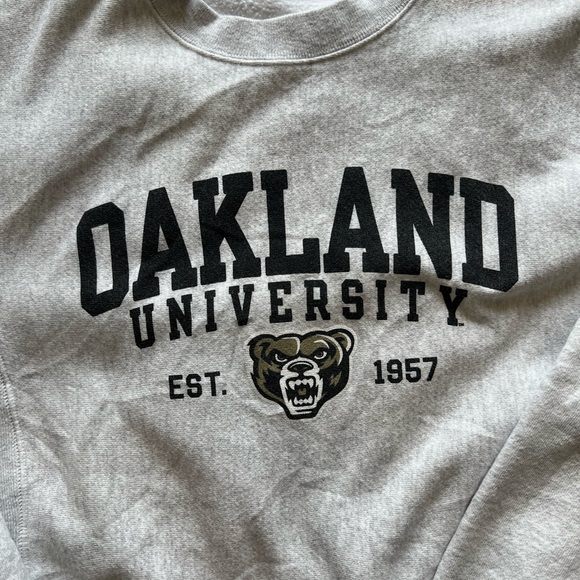Vintage Champion Reverse Weave Oakland University Crewneck Sweatshirt Size S - Picture 2 of 6